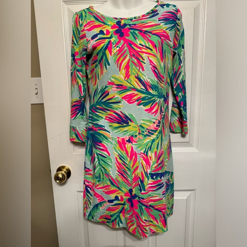 Lilly Pulitzer Marlowe Dress Multi Island Time Size XS Boat Neck
